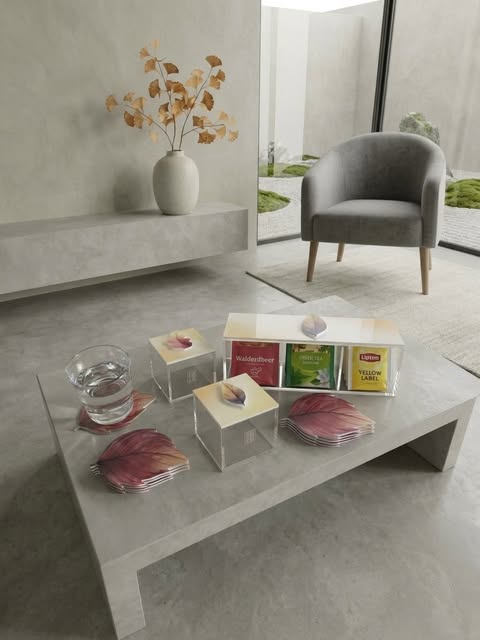 Design and Co. acrylic pieces styled at home