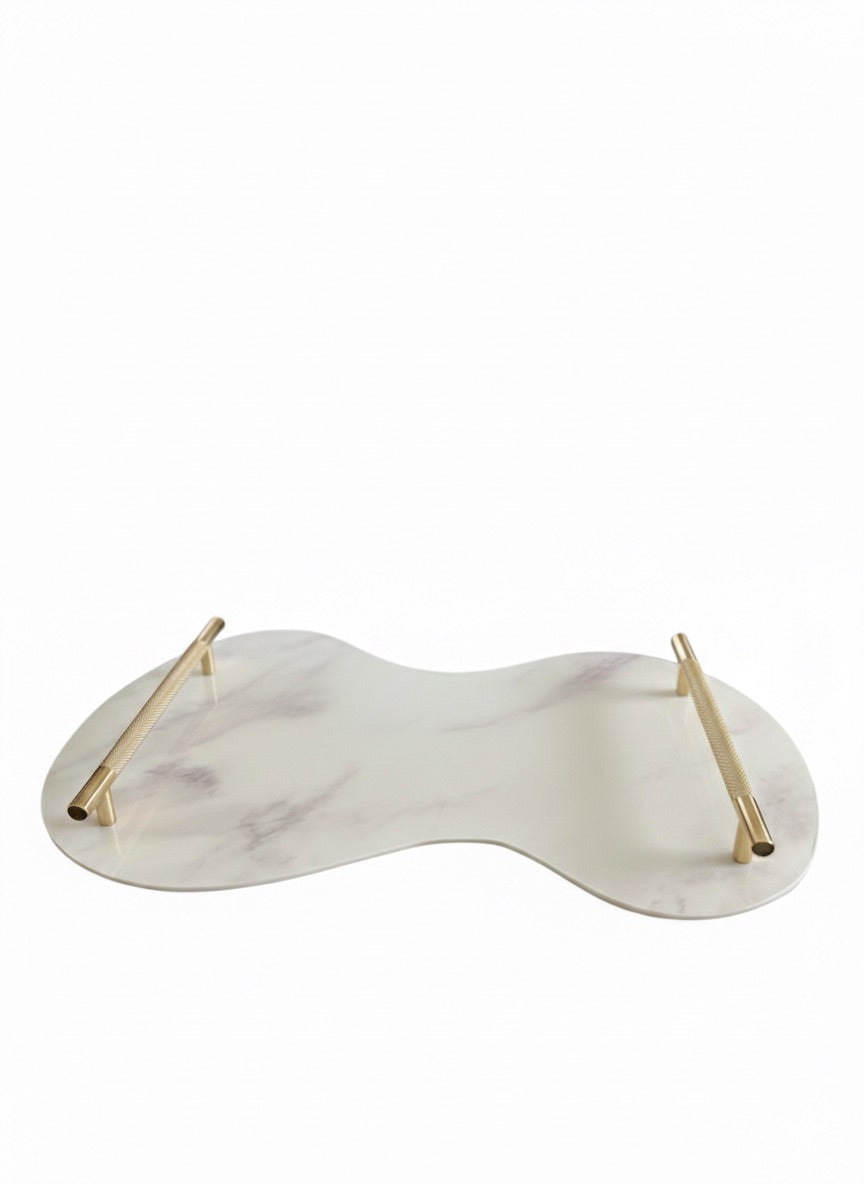Acrylic Marble tray set