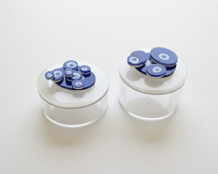 Blue Guardian Canisters — Set of 2