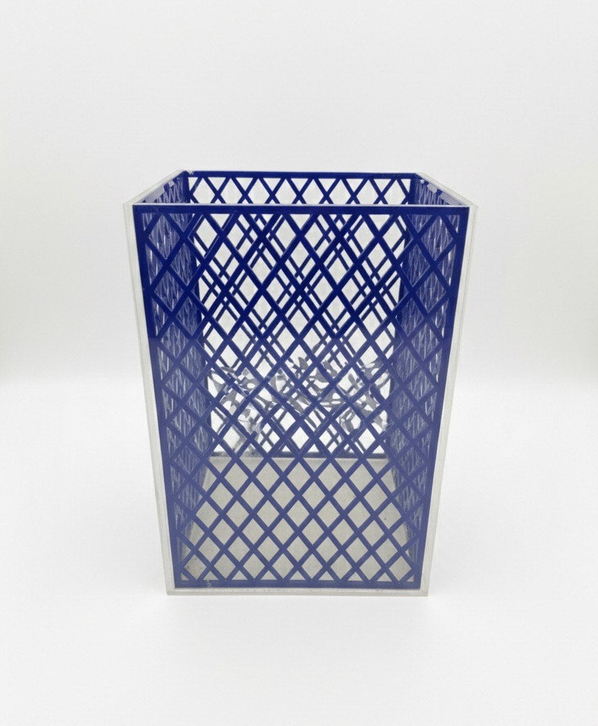 Acrylic Waste Bin and Tissue Box Set