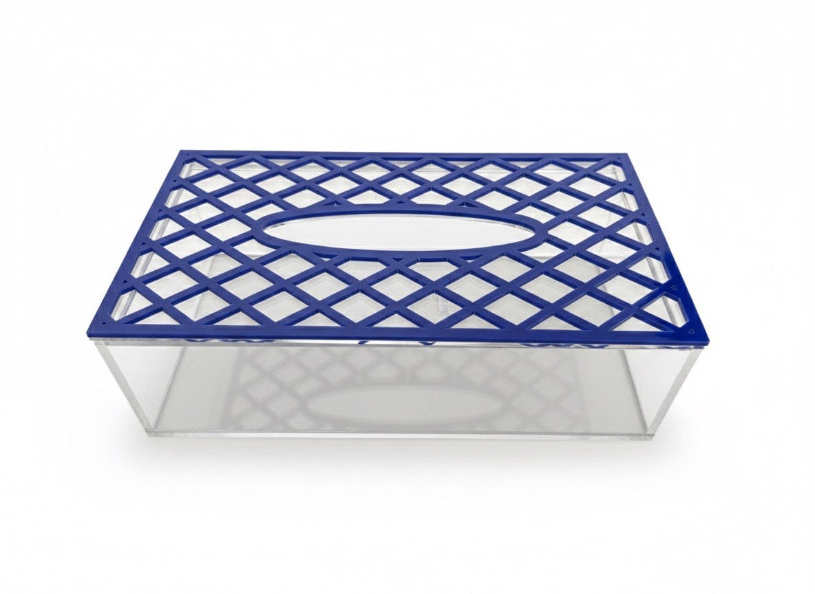 Acrylic Waste Bin and Tissue Box Set
